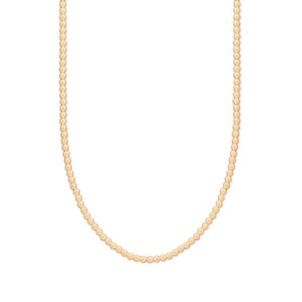 16 + 2 3mm 14/20 Gold Filled Bead Necklace