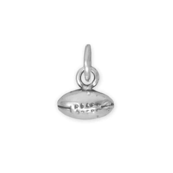Silver or Gold Small 3D Football Charm - alternate view 2