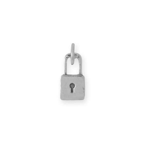 Silver or Gold Padlock Charm - alternate view 2