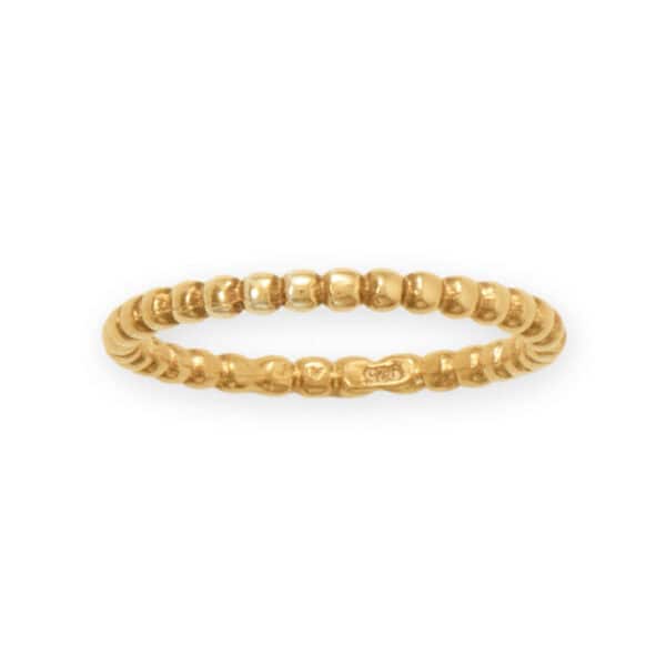 14 Karat Gold Plated Beaded Band
