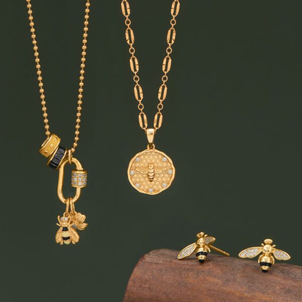 Buzzin' Beauty! 18 14 Karat Gold Plated Charm Necklace - alternate view 2