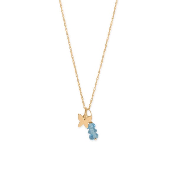 14 Karat Gold Tiny Butterfly Charm - alternate view 2