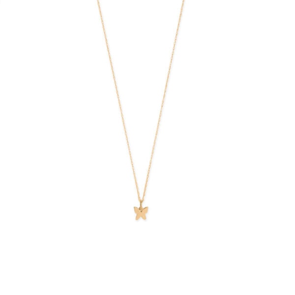 14 Karat Gold Tiny Butterfly Charm - alternate view 3
