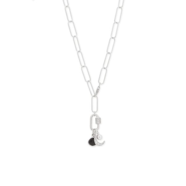 18 Rhodium Plated Paperclip Necklace - alternate view 3
