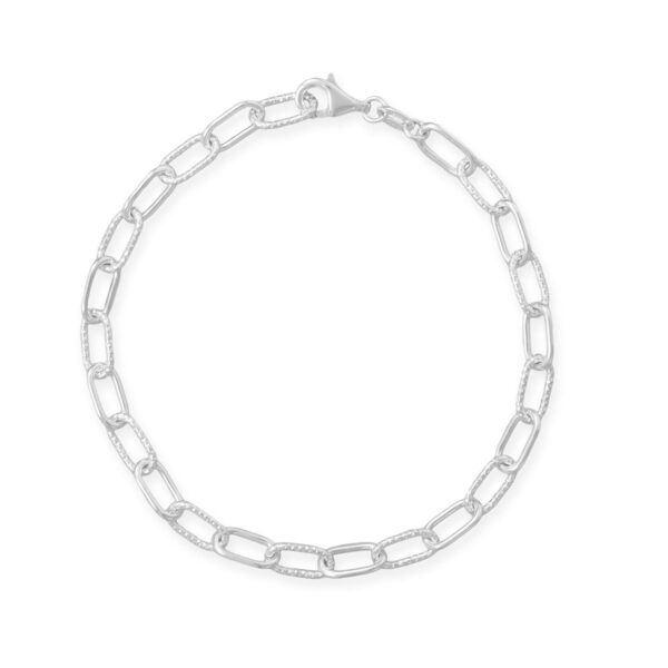8 Smooth and Textured Link Bracelet