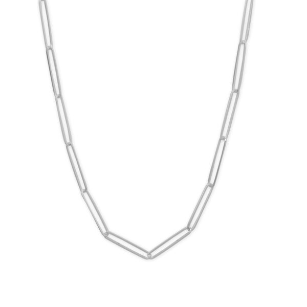 30 Elongated Paperclip Chain Necklace