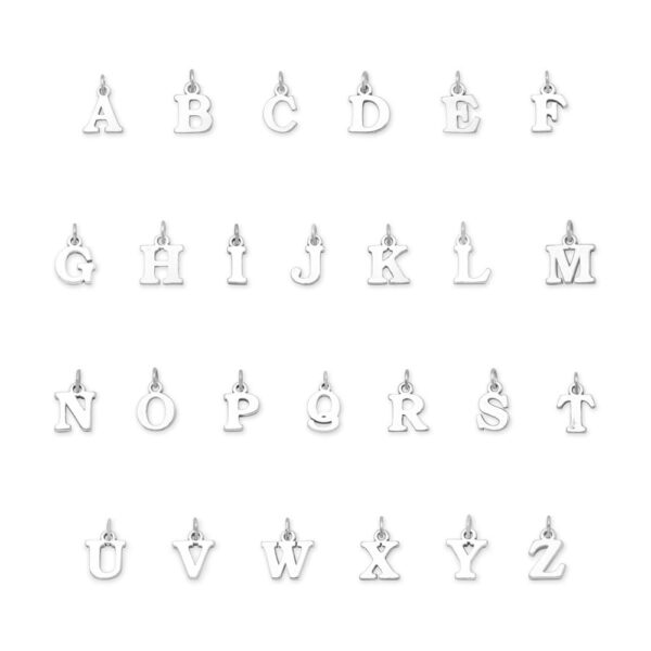 Oxidized Alphabet Initial Charm Series (A-Z) - alternate view 2