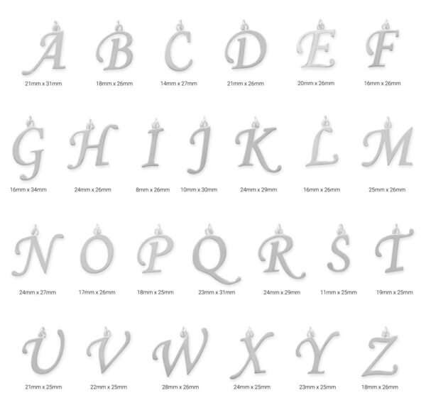 Large Polished Letter Initial Pendant Series (A-Z) - alternate view 2