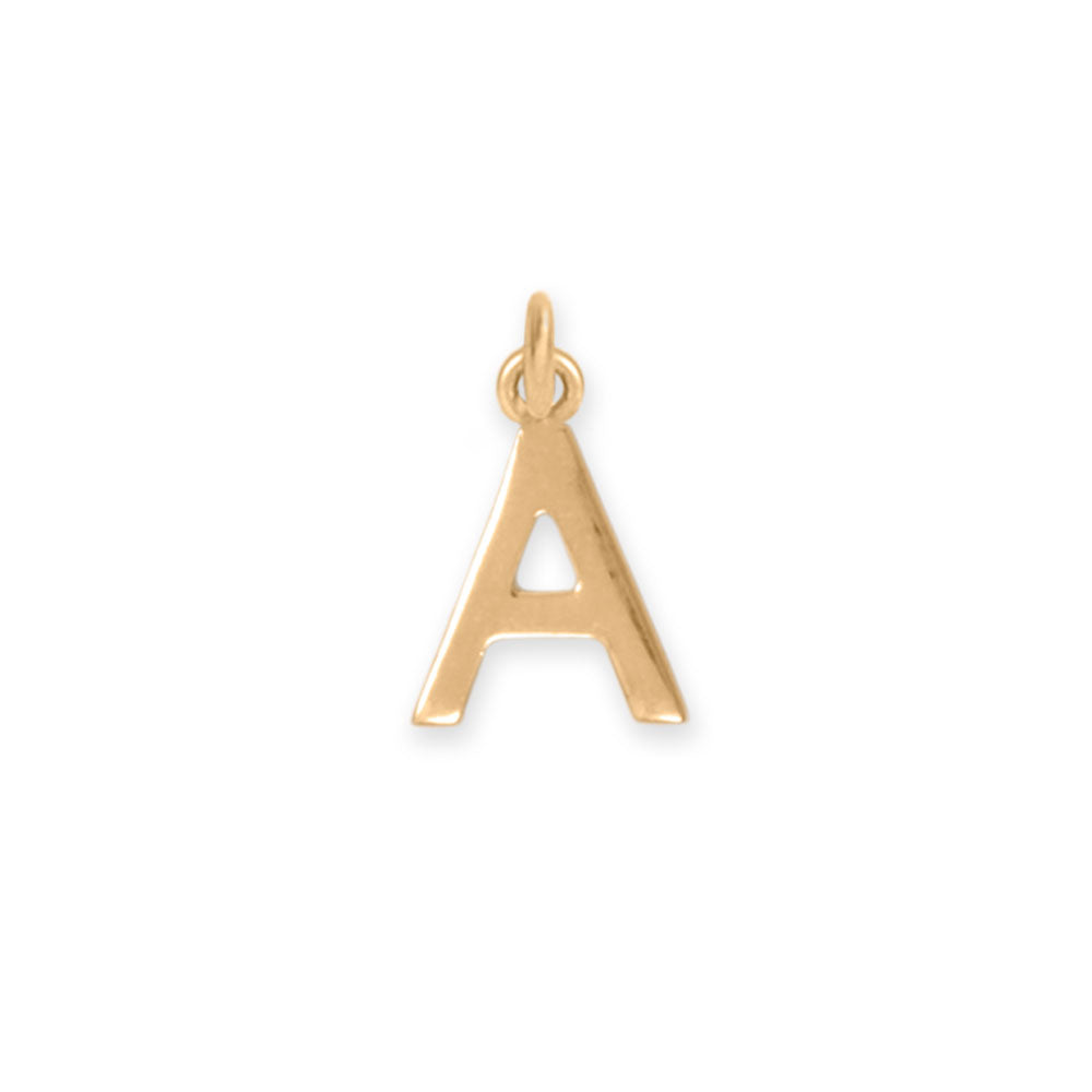 14 Karat Gold Plated Polished Letter Initial Charm Series (A-Z) - alternate view 5