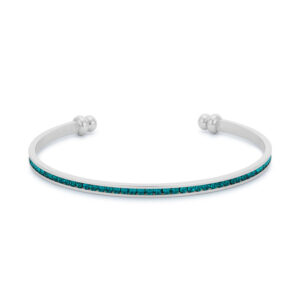 Channel-Set Turquoise Cubic Zirconia Cuff