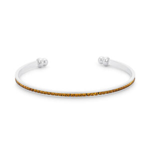 Channel-Set Canary Cubic Zirconia Cuff