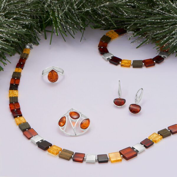 Round Baltic Amber Lever Earrings - alternate view 2