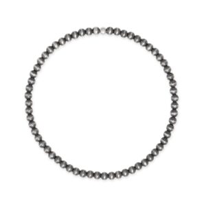 3mm Oxidized Bead Stretch Bracelet