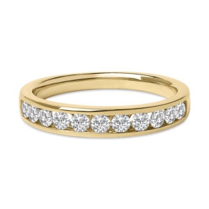 14K Yellow Gold Diamond Channel Set Band