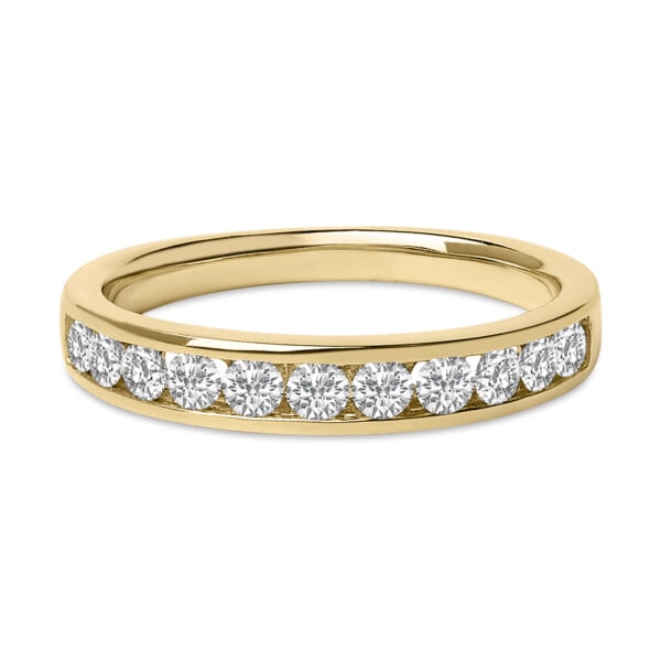 14K Yellow Gold Diamond Channel Set Band
