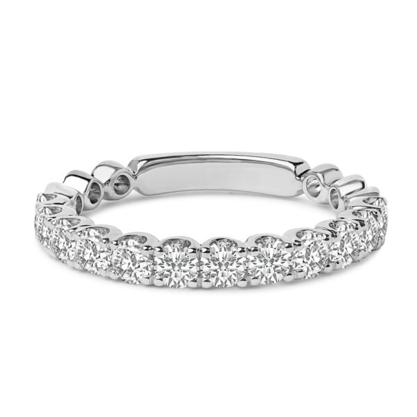 14K White Gold Round Diamond Wedding Band