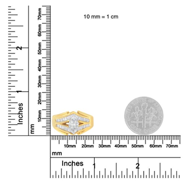 14KT Two-Toned Gold Diamond Cocktail Ring (1 cttw, H-I Color, SI1-SI2 Clarity) - alternate view 5