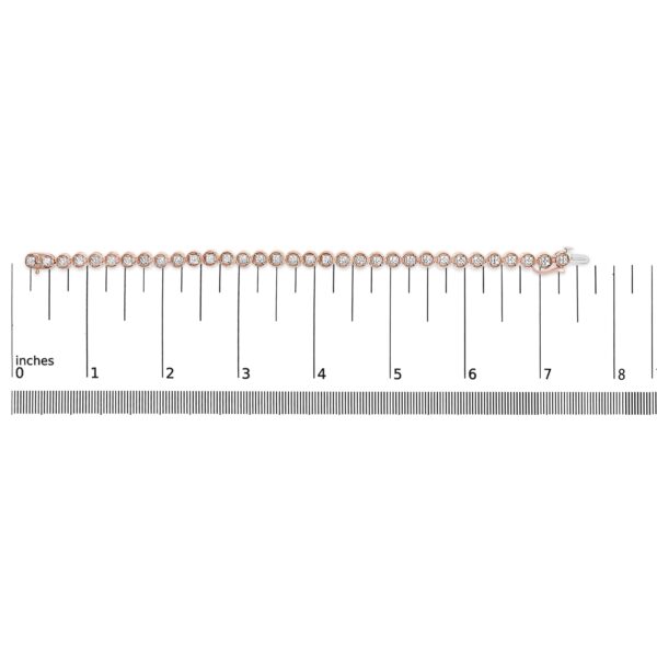 2 Micron 14K Rose Gold Plated Sterling Silver Diamond Circle Tennis Bracelet (0.10 cttw, I-J Color, I2-I3 Clarity) - alternate view 5