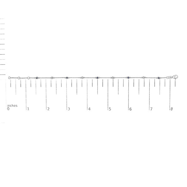 Bracelet displayed next to a scale reference showing its size and proportions