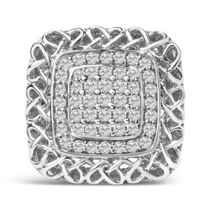 Sterling Silver Diamond Celtic Knot Cocktail Ring