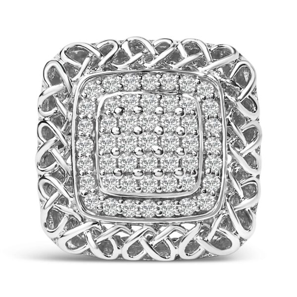 Sterling Silver Diamond Celtic Knot Cocktail Ring