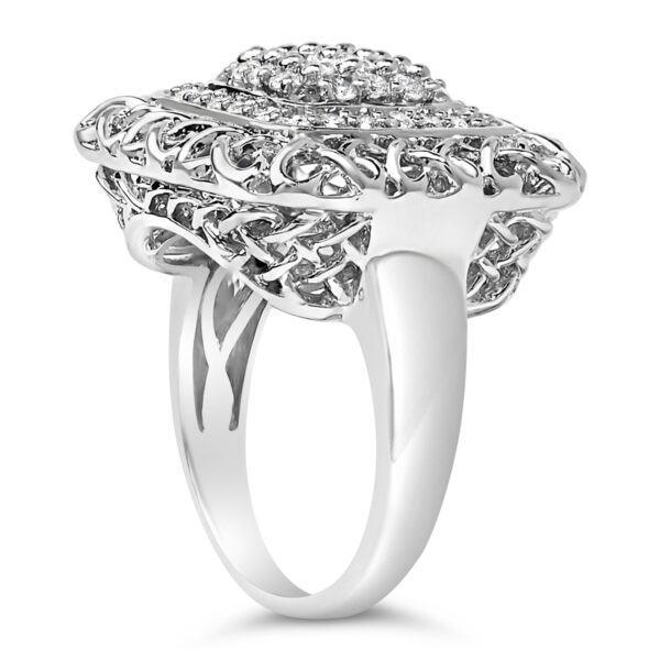 Sterling Silver Diamond Celtic Knot Cocktail Ring Detail Shot