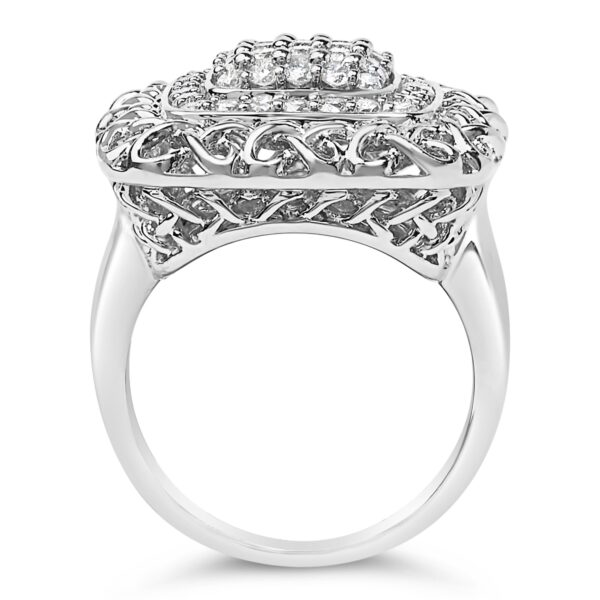 Sterling Silver Diamond Celtic Knot Cocktail Ring Worn
