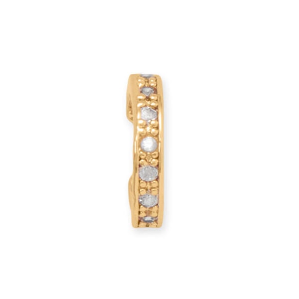 18 Karat Gold Plated CZ Fashion Ear Cuff - alternate view 2
