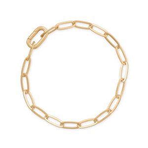 7 18 Karat Gold Plated Inverted Hinge Fashion Bracelet
