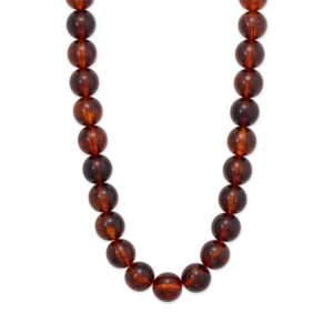 16 + 3 Marbled Brown Acrylic Bead Fashion Necklace