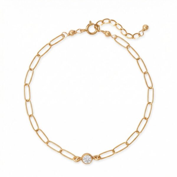 6.5 + 1 14/20 Gold Filled 4mm Lab Grown Diamond Bracelet