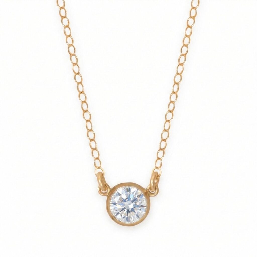 16 + 2 14/20 Gold Filled 6mm CZ Necklace