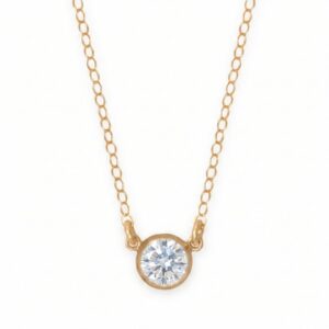 16 + 2 14/20 Gold Filled 6mm CZ Necklace