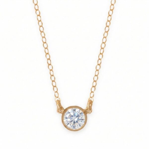 16 + 2 14/20 Gold Filled 6mm CZ Necklace