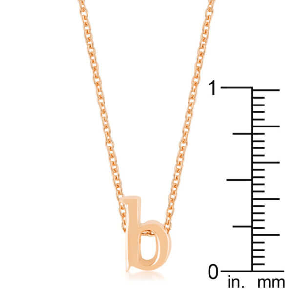 Initial B pendant with an 18 Inch + 2 Inch Extender link chain and lobster clasp.