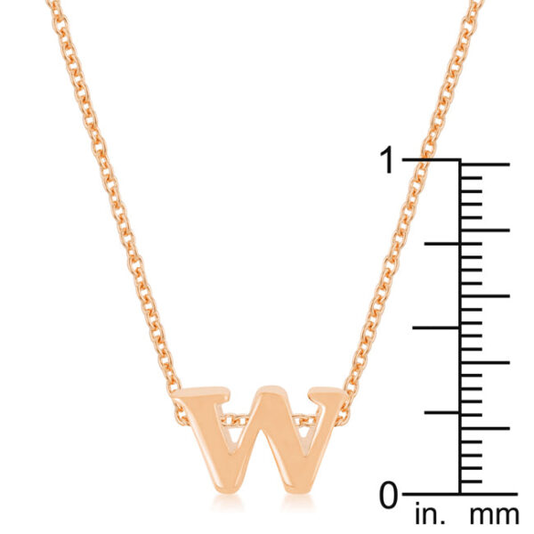 W letter pendant with an 18 Inch + 2 Inch Extender