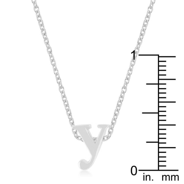 Y initial pendant with an 18 Inch + 2 Inch Extender link chain and lobster clasp.