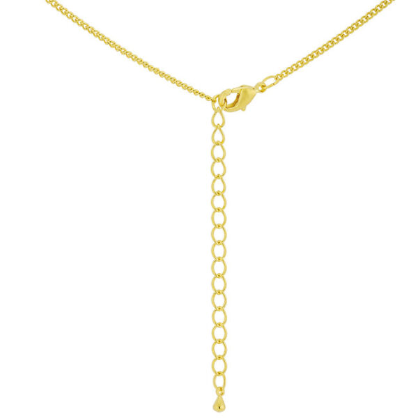 Clear round cubic zirconia cross pendant with 0.18 ct total stone weight and gold tone over lead free alloy (brass).