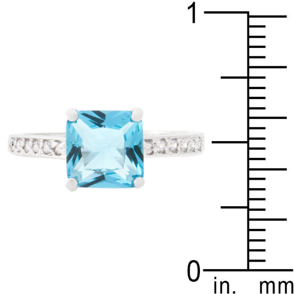 Anniversary-style cubic zirconia ring with 1.85 ct total stone weight, rhodium plated over .925 sterling silver.