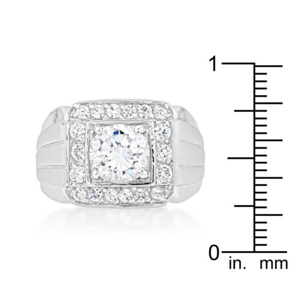 The ring, silver tone over lead free alloy (brass), with 4.32 ct total stone weight.