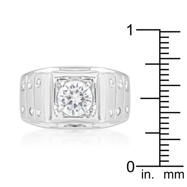 The ring, 5.3 Mm wide, plated in silver tone over lead free alloy (brass).