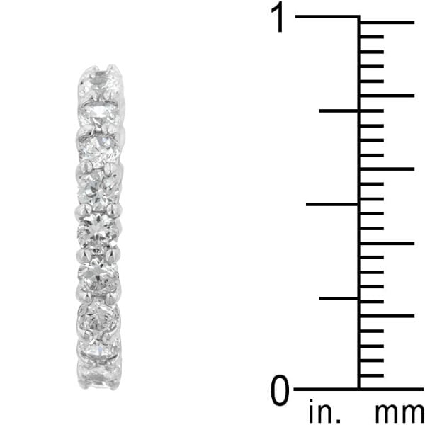 Anniversary band with round champagne cubic zirconia in prongs and 3.9 ct total stone weight