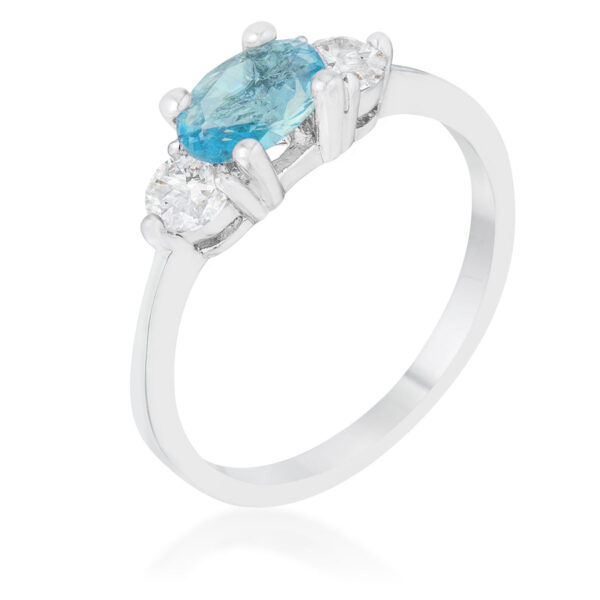 Topaz-colored oval cubic zirconia ring in rhodium plated over lead free alloy (brass), with 1 ct total stone weight.