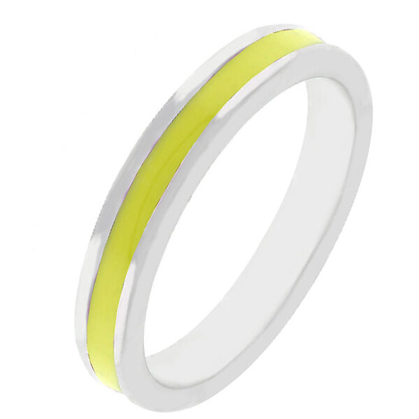 The ring in rhodium plated over lead free alloy (brass).