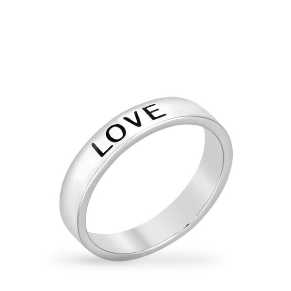 Anniversary band ring in rhodium plated over lead free alloy (brass) with a 4 Mm width.