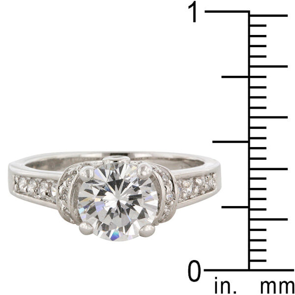 Pink cubic zirconia bezel-set ring with a 7.5 (mm) stone size and 2.1 ct total stone weight.