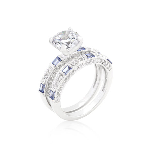 The ring in pave, rhodium plated over lead free alloy (brass).