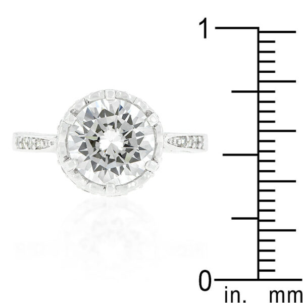 The ring with a 9 (mm) stone size and 2 Mm width