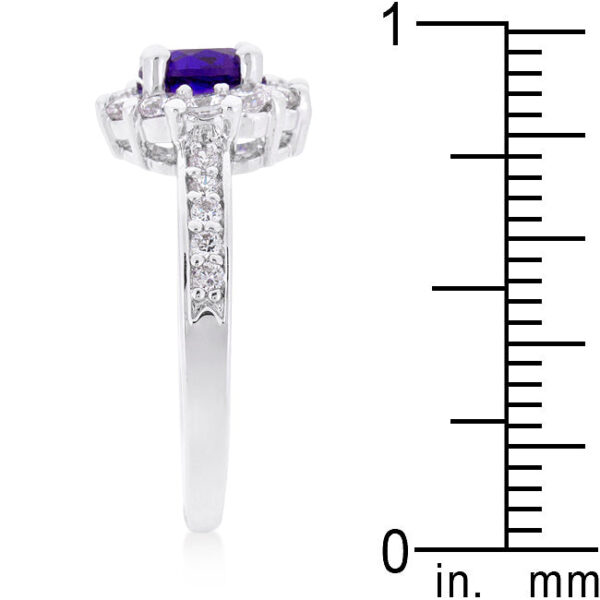 2 Mm wide clear cubic zirconia ring with round stones in prongs