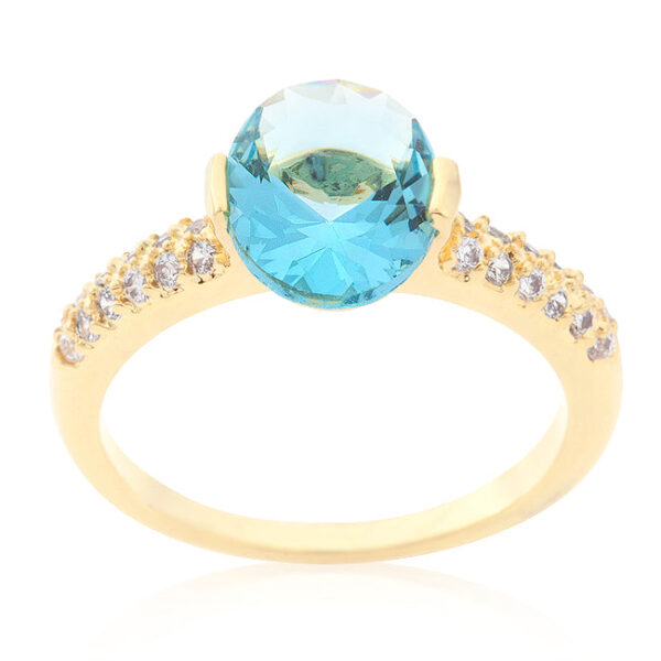 The ring in a bar setting with 1.8 ct total stone weight.
